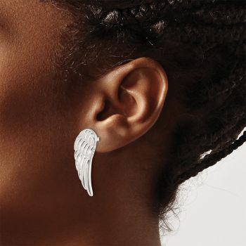 Sterling Silver Angel Wings Post Earrings 4