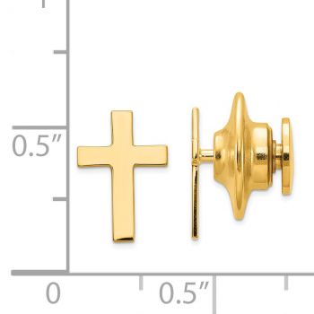 14K Gold Christian Cross Tie Tac 2