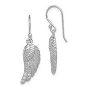 Sterling Silver Angel Wings Earrings