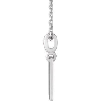 14K White Gold Faith Over Fear Diamond Necklace 2