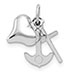 Heart, Anchor and Cross Charm in 14k White Gold