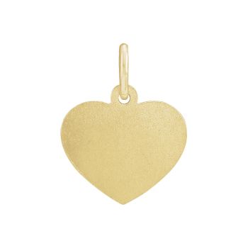 Tiny 14K Gold Small Heart Cherub Angel Pendant 3