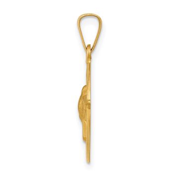 Holy Spirit Dove Medallion Pendant in 14K Gold 2