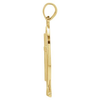 14K Gold Ichthys Fish Pendant 2