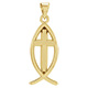 14K Gold Ichthys Fish Pendant