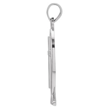14K White Gold Ichthys Pendant 2