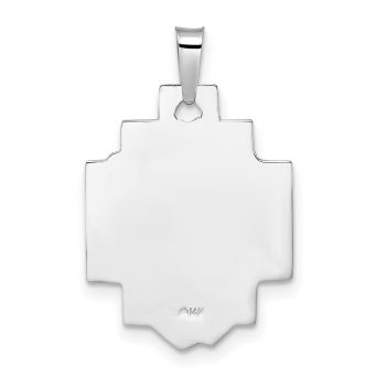14K White Gold Jesus Christ Head Pendant 3