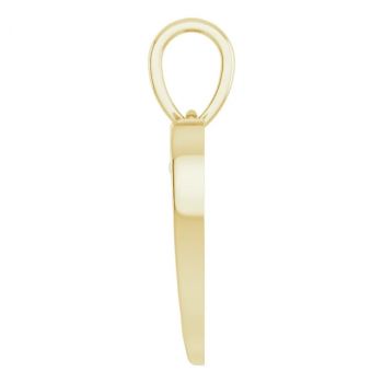 Renaissance Angel Heart Pendant in 14K Gold 3