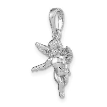14K White Gold Small Angel Pendant 3