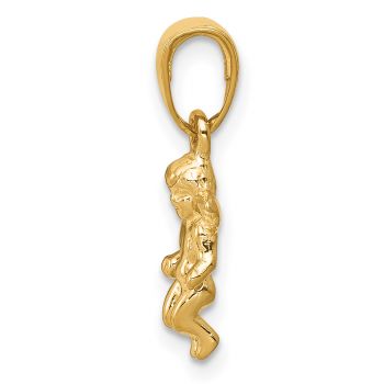 Small Gold Angel Pendant, 14K 2