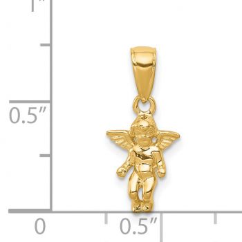 Small Gold Angel Pendant, 14K 3