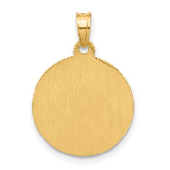 Small 14K Gold Two-Tone Guardian Angel Medal Pendant 3
