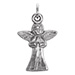 Small 14K White Gold Praying Angel Pendant
