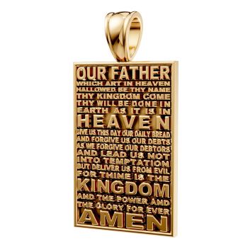 The Lord's Prayer Pendant in 14K Gold 3