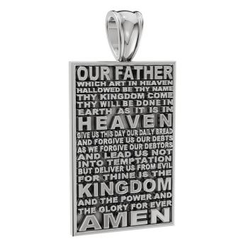 14K White Gold Lord's Prayer Pendant 2