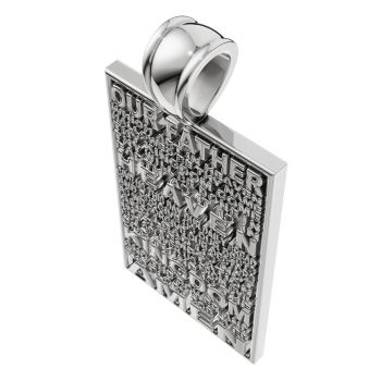 14K White Gold Lord's Prayer Pendant 6