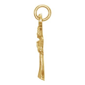 Tiny 14K Gold Praying Angel Charm Pendant 2