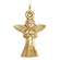 Tiny 14K Gold Praying Angel Charm Pendant