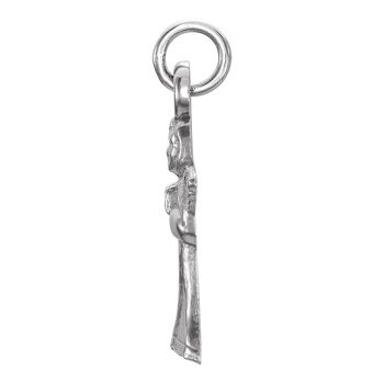 Tiny 14K White Gold Praying Angel Pendant 2