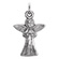 Tiny 14K White Gold Praying Angel Pendant