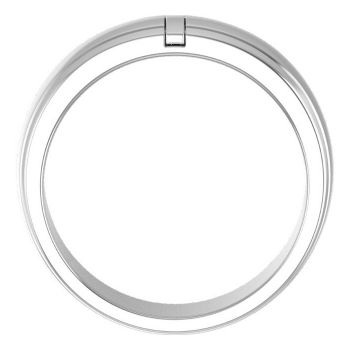 Platinum Calvary Cross Christian Wedding Band Ring 5