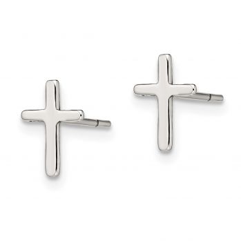 Silver Cross Stud Earrings 2
