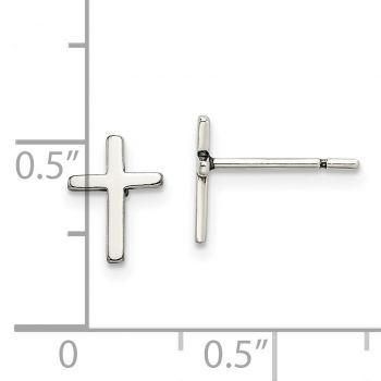 Silver Cross Stud Earrings 3