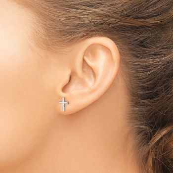 Silver Cross Stud Earrings 4