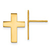 Large 14K Gold Cross Stud Earrings