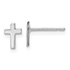 Small 10K White Gold Cross Stud Earrings