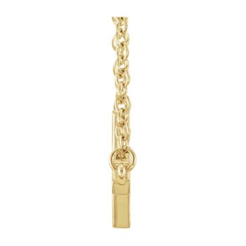Small 14K Gold Sideways Cross Necklace 2