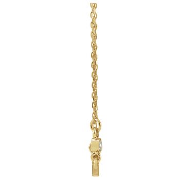 Diamond Faith Small Sideways Cross Necklace in 14K Gold 2
