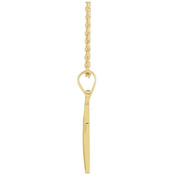 Tiny Heraldic Cross Necklace in 14K Gold for Women 2