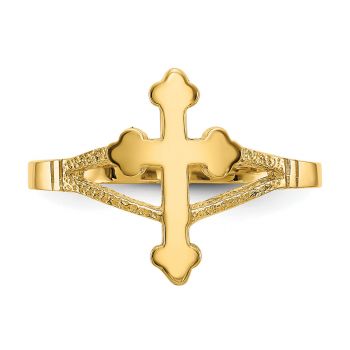 14K Gold Passion Cross Ring for Women 2