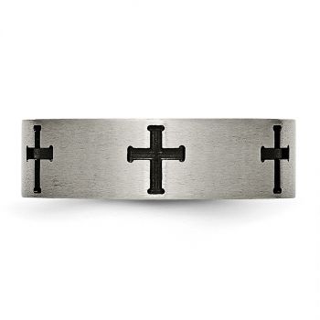Black Plated Titanium Cross Band 3