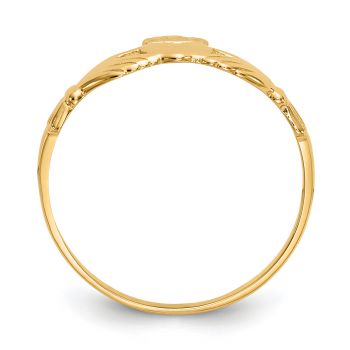 10K Gold Claddagh Ring for Women 2
