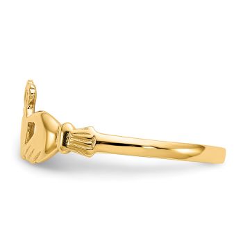 10K Gold Claddagh Ring for Women 3