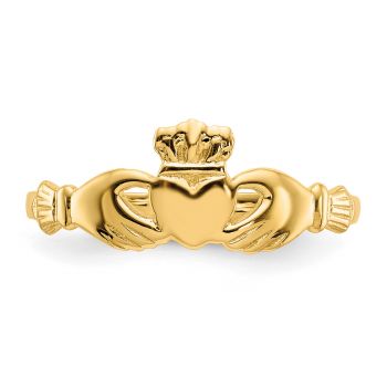 10K Gold Claddagh Ring for Women 4
