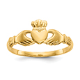 10K Gold Claddagh Ring for Women