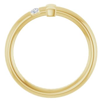 Women's Diamond Cross Ring 14K Gold 2