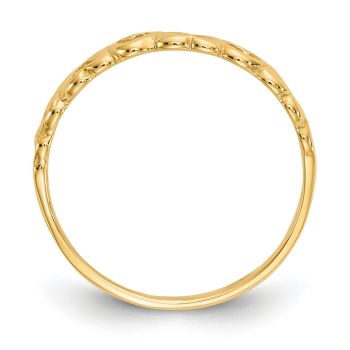 Open Heart Band Ring in 14K Gold for Women 2