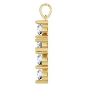 2 Carat Lab-Grown Diamond Cross Pendant in 14K Gold 3