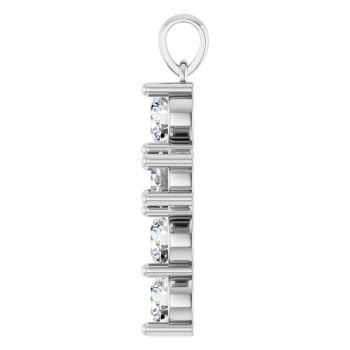 2 Carat Diamond Cross Pendant in Sterling Silver 3