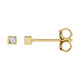14K Gold 0.05 Carat Bezel-Set Princess-Cut Diamond Stud Earrings
