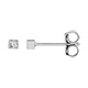1/20 Carat Bezel Princess-Cut Diamond Stud Earrings in 14K White Gold