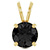 1 Carat Black Diamond Solitaire Pendant in 14K Gold