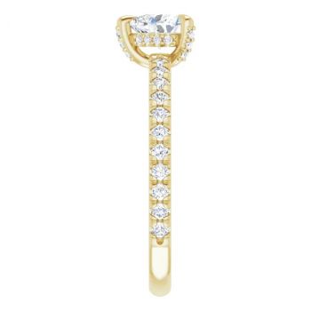 14K Gold 1/2 Carat Heart Diamond Engagement Ring 4