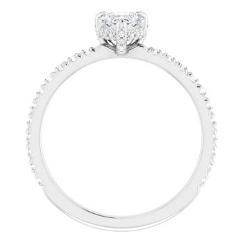 Platinum 0.50 Carat Heart-Cut Diamond Engagement Ring 2