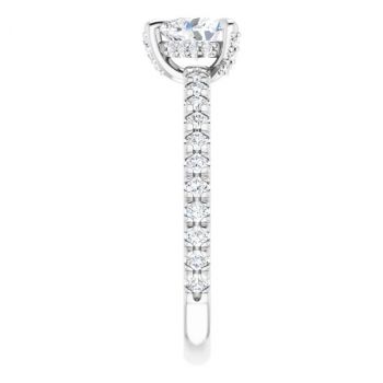 Platinum 0.50 Carat Heart-Cut Diamond Engagement Ring 4