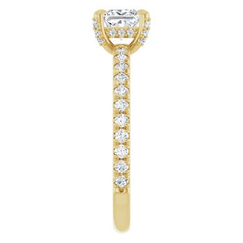 1/2 Carat Princess-Cut Diamond Ring in 14K Gold 4